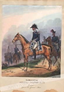 [rycina, 1838-1843] Grossherzogthum Hessen Darmstadt. General. Offizier des General-Stabs [Mundury Wielkiego Księstwa Hesji-Darmstadt. Generał i oficer sztabu generalnego]