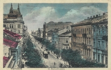 [pocztówka, ok. 1916]  Warszawa. Ul. Marszałkowska