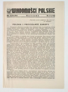 Wiadomości Polskie, dn. 22. III. 1944, Nr 6 (110)