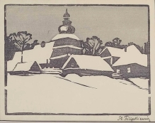 [grafika, 1908] Dorfkirche [Kościółek wiejski]