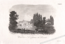 [rycina, 1835-36] Warsovie - Le Chateau de Lazienki  [Warszawa. Pałac na Wodzie w Łazienkach Królewskich]
