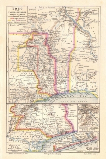 [mapa, Togo, Ghana, Benin, 1897] Togo und Nachbarlander