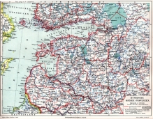 [mapa, ok. 1909] Russische Ostsee-Provinzen. Esthland, Livland und Kurland [Estonia, Łotwa i Kurlandia]