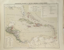 [mapa, 1879] Vereinigte Staaten von Mittel-Amerika und West-Indien [Ameryka Środkowa, Karaiby]