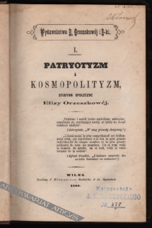 Patryotyzm i kosmopolityzm. Studyum społeczne