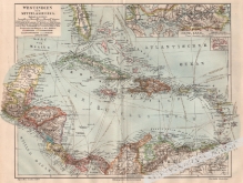 [mapa, 1908] Westindien und Mittelamerika [Karaiby i Ameryka Środkowa]oraz Kleine Antillen [Małe Antyle]