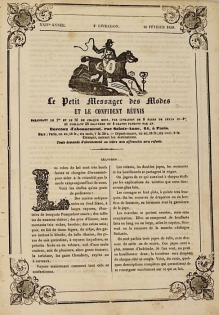 Le Petit Messager des Modes et le confident reunis [mody paryskie, 15 numerów, staloryty ręcznie kolorowane]