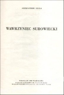 Wawrzyniec Surowiecki