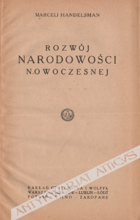 Rozwój narodowości nowoczesnej