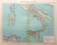 [mapa, 1900] Italien. Sudliche Teil [Włochy. Część południowa]