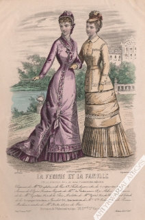 [rycina, 1878] La Femme et la famille et le Journal des jeunes [moda kobieca]
