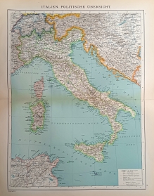 [mapa, 1900] Italien. Politische Ubersicht [Włochy. mapa polityczna]