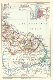 [mapa, 1909] Guyana. [Gujana]