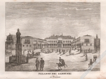 [rycina, Warszawa, 1831] Palazzo dei Zamoyski in Warsavia [Pałac Zamoyskich, Pałac Błękitny]