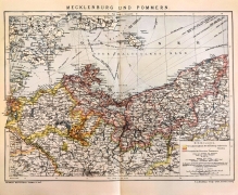 [mapa, 1897] Mecklenburg und Pommern [Meklemburgia i Pomorze]