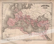 [mapa Imperium Rzymskiego, ok.1870] Imperium Romanum sub Diocletiano et Constantino