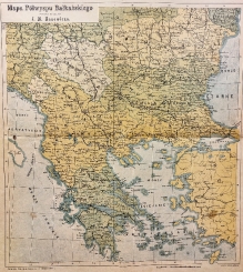 [mapa, 1904] Mapa Półwyspu Bałkańskiego