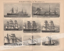 [rycina, 1898] [żaglowce handlowe] Schiffstypen. II: Handelsschiffe