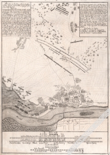 [plan bitwy pod Warszawą 1705 r.] Delineation von der Action welche zwichen clenen Schweden und Saxen ...nebst denen Pohlen vorgegangen bey Warschau, 21/31 Julij 1705