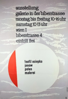 [plakat, lata 1970-te] Teofil Ociepka Janów Polen Malerei