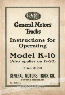 Instructions for Operating Model k-16 (Also applies on K-20)