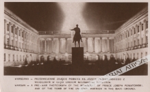 [pocztówka, ok. 1940] "Przedwojenne zdjęcie pomnika Księcia Józefa Poniatowskiego z widocznym w głębi Grobem Nieznanego Żołnierza"