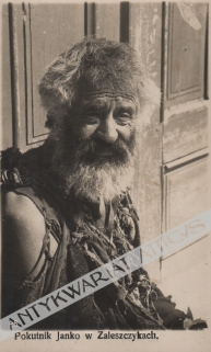 [fotografia na papierze pocztówkowym, lata 1920-te] Pokutnik Janko w Zaleszczykach