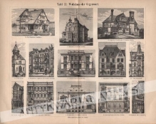 [rycina 1897] Tafel II: Wohnhaus der Gegenwart [współczesne rezydencje]