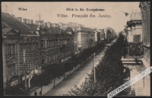 [pocztówka, ok. 1916] Wilno. Prospekt Sw. Jersky. [Ulica Świętojerska] Wilna. Blick in die Georgstrasse