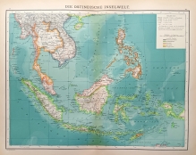 [mapa, 1900] Die ostindische Inselwelt [Indochiny, Indonezja, dawniej Indie Wschodnie]