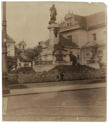 [fotografia, ok. 1920 r.] Warszawa Pomnik Mickiewicza