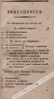 [Lineamenta Juris Romani ad ordinem Institutionum Justiniani Imperatoris digesta]