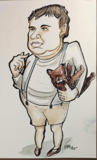[portret satyryczny] Mieczysław Czechowicz ("Miś w okienku") [1930-1991]