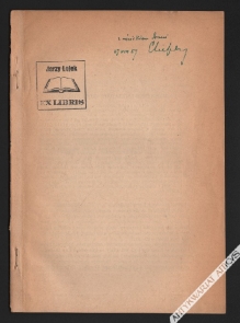 Na marginesie literatury Sejmu Wielkiego (Nadbitka z "Pamiętnika Literackiego") [dedykacja autorska dla Jerzego Łojka]