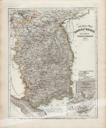 [mapa, Niemcy, Alb-Donau-Kreis 1850] Sudostlicher Theil Donau Kreis im Konigreich Wurtemberg
