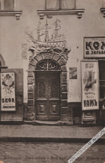 [pocztówka, ok. 1916] Warszawa. Stare miasto - Dom pod "Okrętem" Fukiera