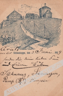 [pocztówka, 1899] Schneekoppe  [Śnieżka]