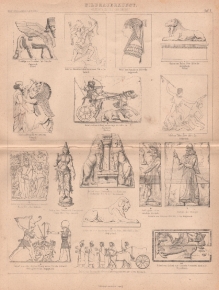 [rycin, 1874] Bildhauerkunst. Orientalische Bildnerei [Rzeźba orientalna - Asyria, Indie, Persja, Egipt]