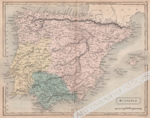 [mapa, płw. Iberyjski, ok. 1861] Hispania [antyczna]