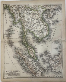 [mapa, Tajlandia, Filipiny, ok. 1877 r.] Hinter-Indien