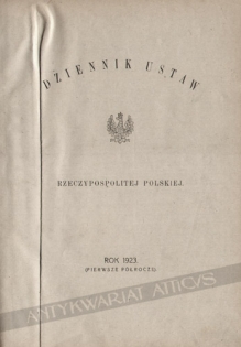 Dziennik Ustaw Rzeczypospolitej Polskiej. Rok 1922 (pierwsze półrocze)