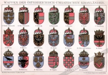 [rycina, 1903]. WAPPEN DER OSTERREICHISCH-UNGARISCHEN KRONLANDER [herby prowincji Austro-Węgier]