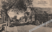[pocztówka, ok. 1910] [Hel, ulica Wiejska] Ostseebad Hela. Eingang zur Dorfstrasse