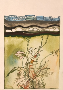 [rysunek, 1991] Projekt ilustracji do wierszy Joanny Kulmowej