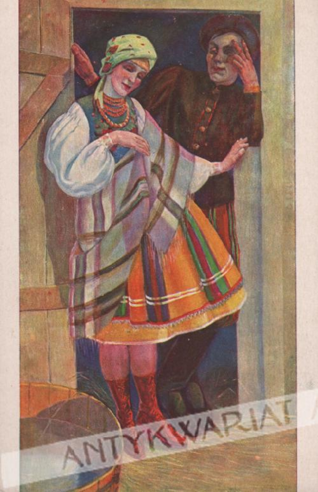 [pocztówka, lata 1930-te] E. Dargiewicz - "Zaloty"