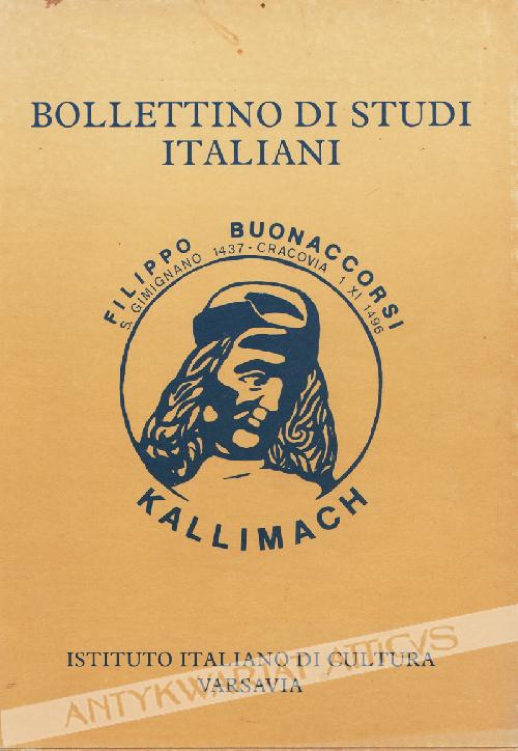 Bolletino di Studi Italiani, 1988, nr 1 [Biuletyn Studiów Italianistycznych]
