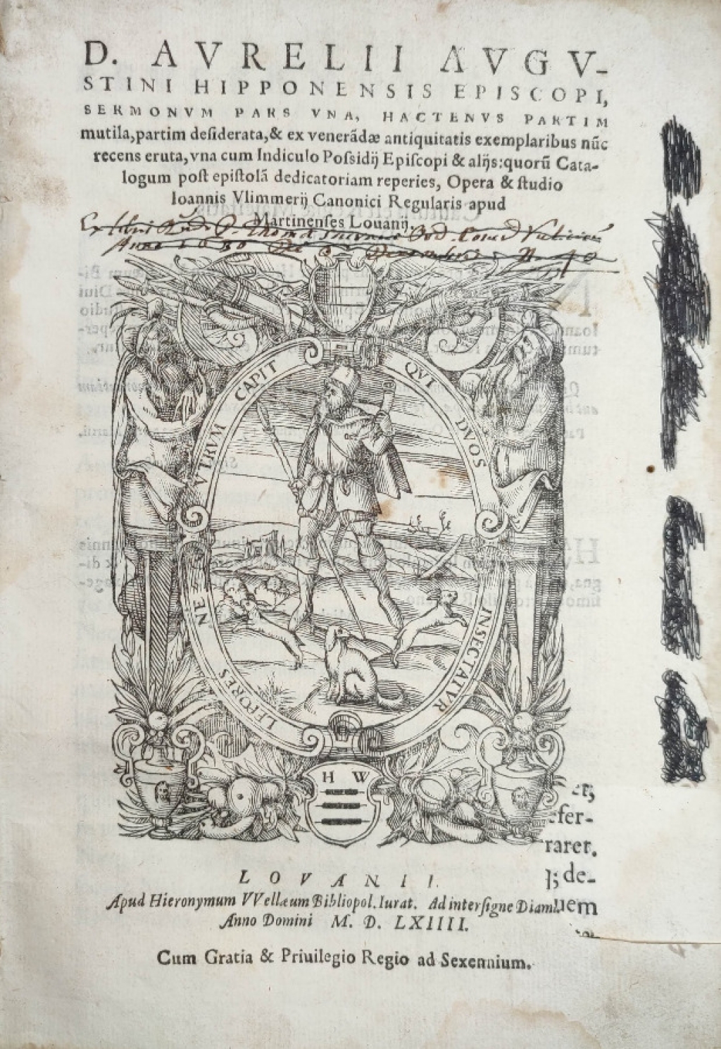 [KAZANIA] D. Aurelli Augustini Hipponensis Episcopi, sermonum pars una, hactenus partimmutila, partim desiderata, & ex veneradae antiquitatis exemplaribus nuc recens eruta, una cum Indiculo Possidij Episcopi & alijs: quoru Catalogum post epistola dedicato