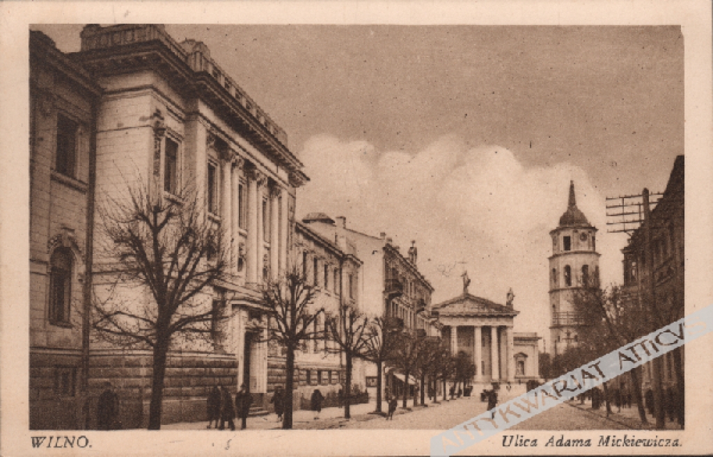 [pocztówka, ok. 1930] Wilno. Ulica Adama Mickiewicza.