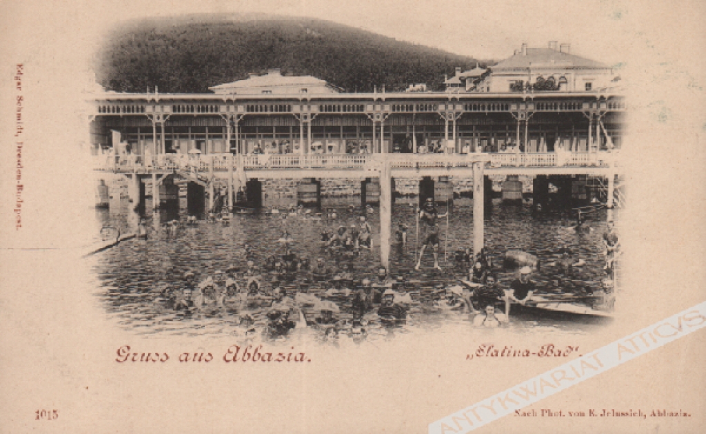 [pocztówka, ok. 1900] Gruss aus Abbazia. "Slatina-Bad"