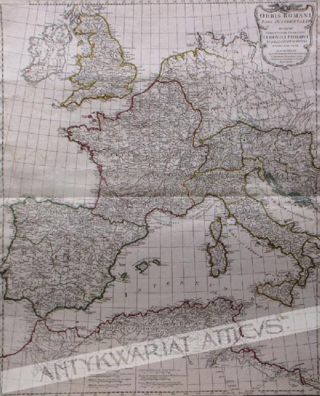 [mapa, 1794, Imperium Rzymskie - część zachodnia] Orbis Romani pars occidentalis